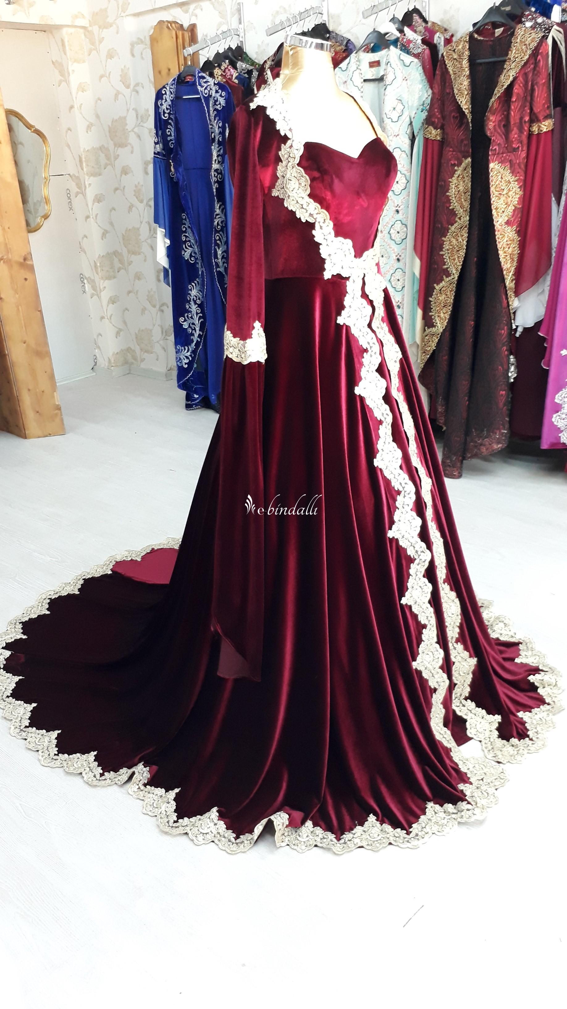 Velvet Bordo Kaftan