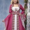 Şifon Kaftan Dantel Elbise 