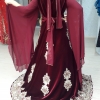Kiralık Bordo Kadife 44 - 48 Beden Büyük Bindallı 