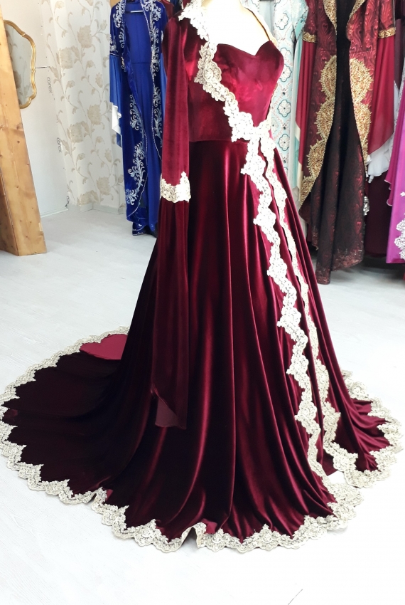 Velvet Bordo Kaftan Velvet Bordo Kaftan