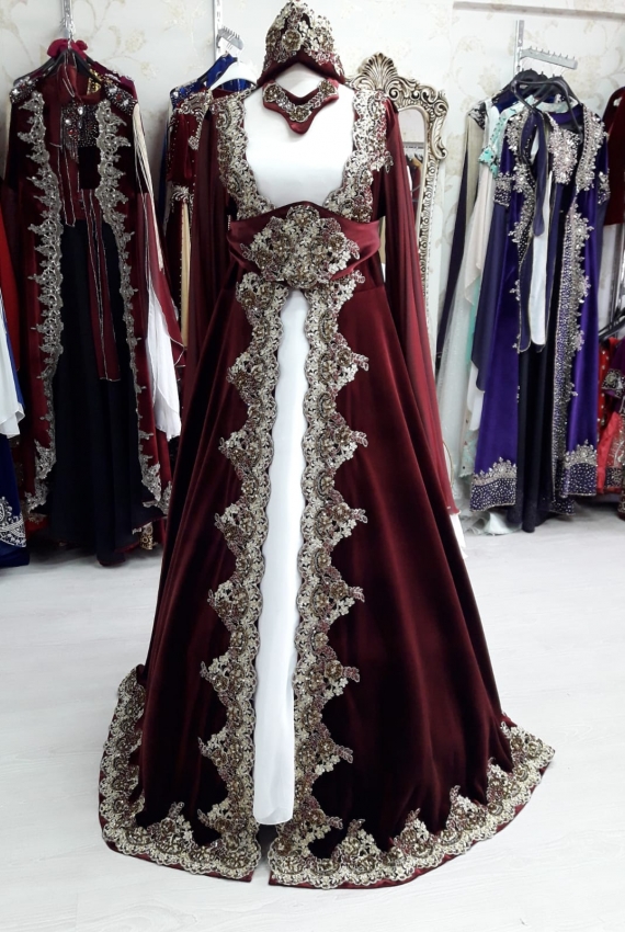 Kiralık Bordo Büyük Beden Bindallı 50 - 60 Beden  Kiralık Bordo Büyük Beden Bindallı 50 - 60 Beden