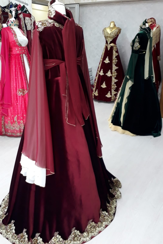 Kiralık Bordo Büyük Beden Bindallı 50 - 60 Beden  Kiralık Bordo Büyük Beden Bindallı 50 - 60 Beden