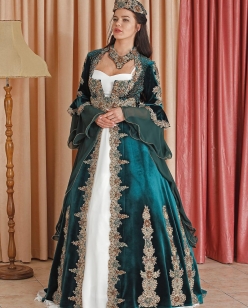 enb-129 green  kaftan