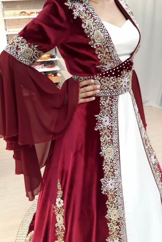 Kiralık Hint İşlemeli Bordo Bindallı 36 - 40 Beden  Kiralık Hint İşlemeli Bordo Bindallı 36 - 40 Beden