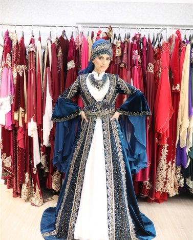 kiralık tesettür bindallı petrol 36-38 beden (izmir mağazada)