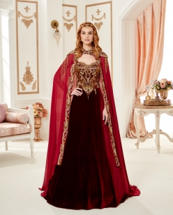 Kiralık Bordo Pelerin Bindallı  36 - 40 Beden