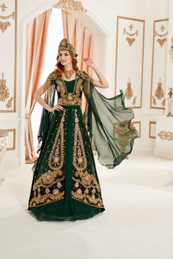 Kiralık Ağır Hint İşleme Yeşil Bindallı 36 - 40 Beden Kiralık Ağır Hint İşleme Yeşil Bindallı 36 - 40 Beden