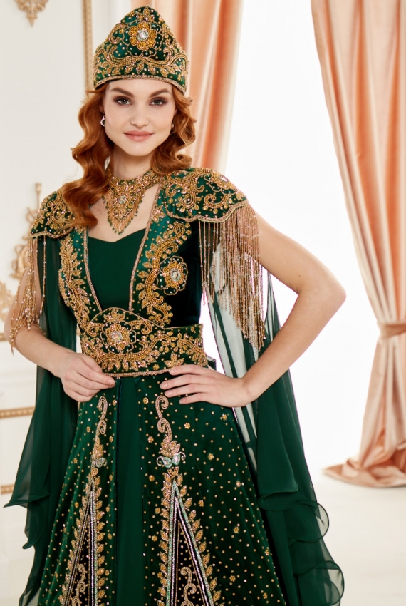 Kiralık Ağır Hint İşleme Yeşil Bindallı 36 - 40 Beden Kiralık Ağır Hint İşleme Yeşil Bindallı 36 - 40 Beden